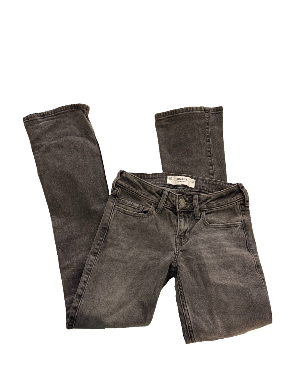 Hollister Low Rise Bootcut Denim Jeans- Dark Gray Women’s